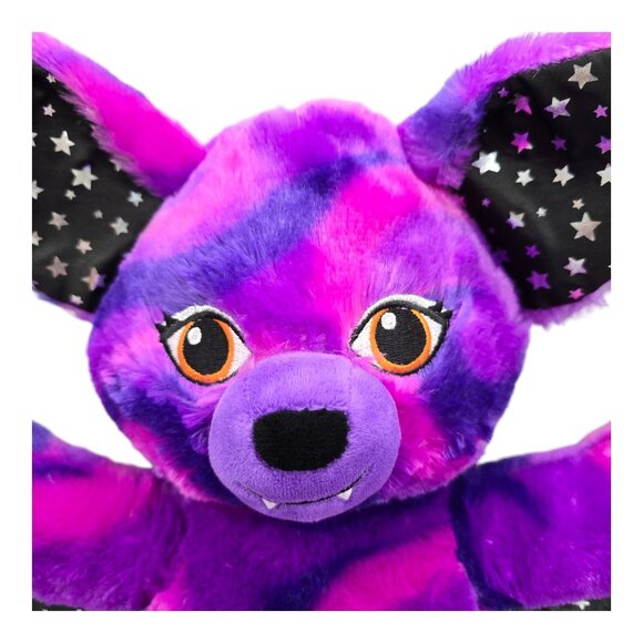 Build A Bear BABW Purple Black Starry Night Vampire Bat Plush 17" Halloween - Picture 2 of 11
